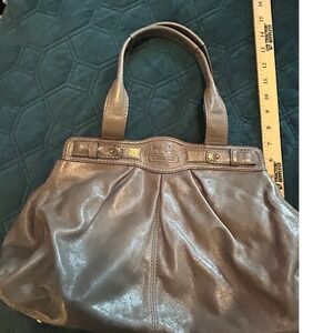 Coach Leather Handbag Grey Shoulder Bag Est 1941 Hobo Style